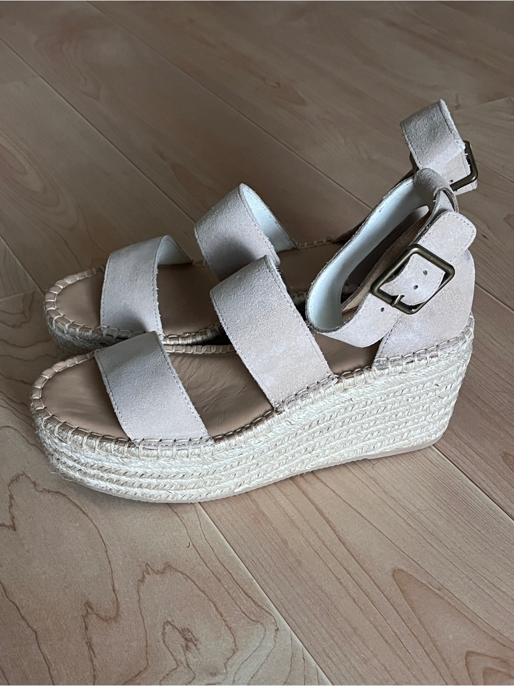 Soludos Palma Platform Suede Espadrille Wedge Sandals with Ankle Strap NIB - Picture 7 of 8